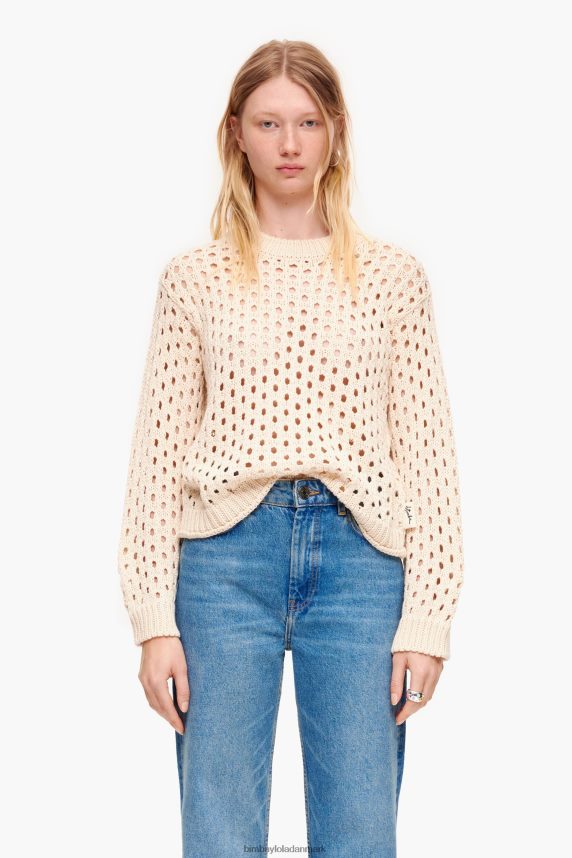Bimba Y Lola åben striktrøje 46TD4J364ecru