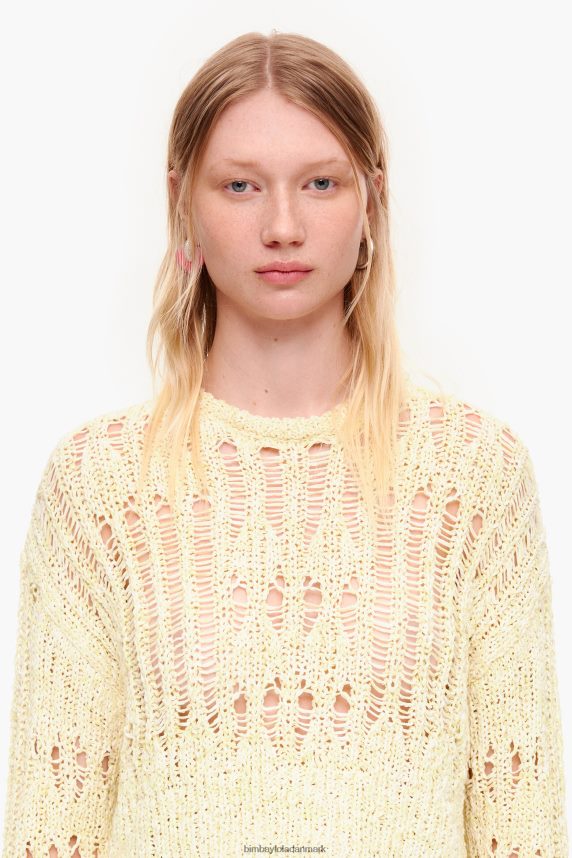 Bimba Y Lola gennembrudt sweater 46TD4J385lime grøn