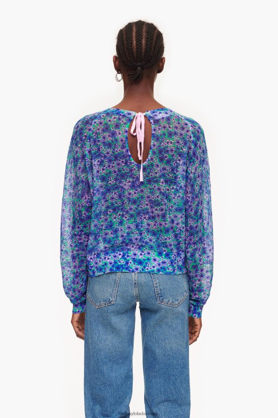 Bimba Y Lola hør sweater med fuld print 46TD4J365blomster