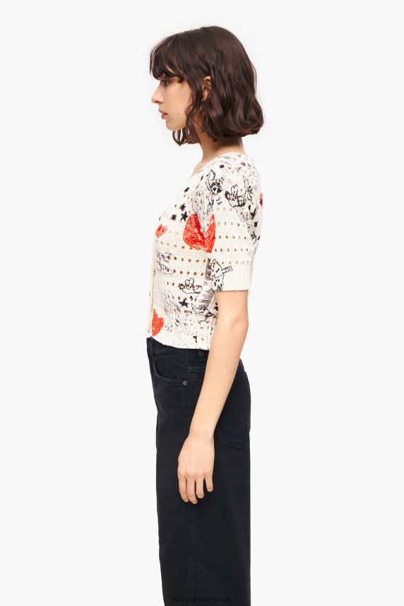 Bimba Y Lola hjerteprint åben strik cardigan 46TD4J371kaldenavn