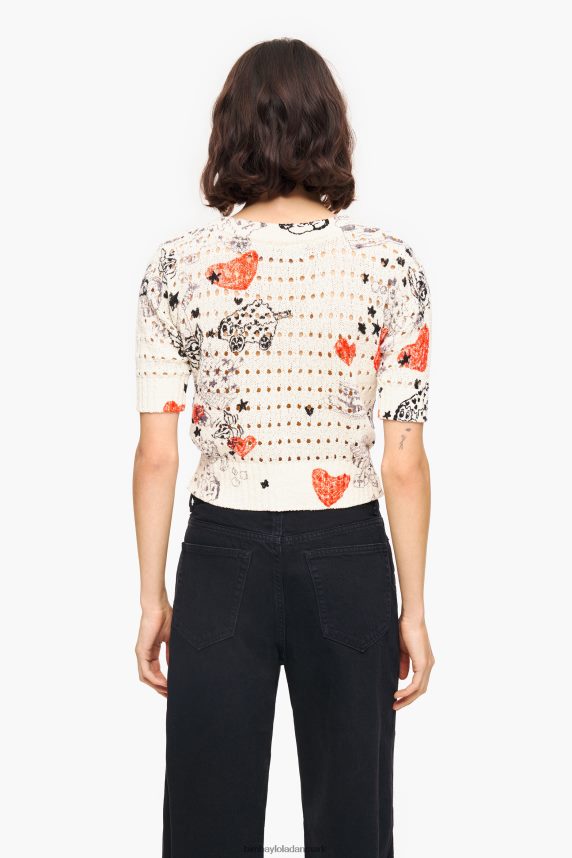 Bimba Y Lola hjerteprint åben strik cardigan 46TD4J371kaldenavn