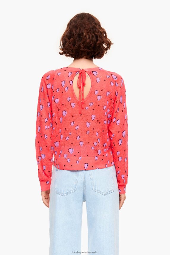Bimba Y Lola lille hjerte linned sweater 46TD4J366rød
