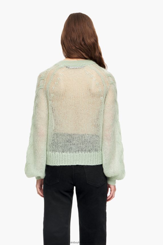 Bimba Y Lola mohair åben striktrøje 46TD4J381mynte