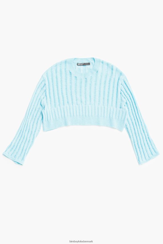 Bimba Y Lola ribstrikket sweater 46TD4J386blå