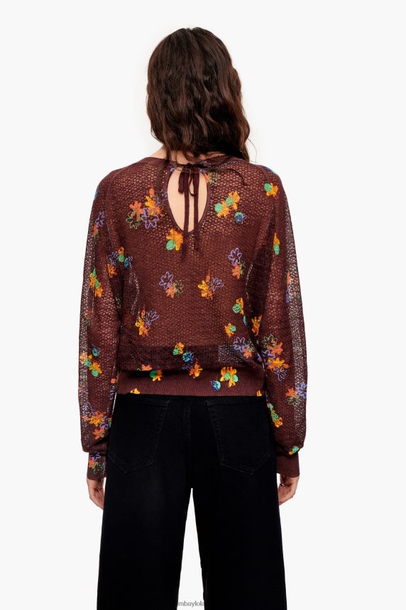 Bimba Y Lola spray blomster print hør sweater 46TD4J392Brun