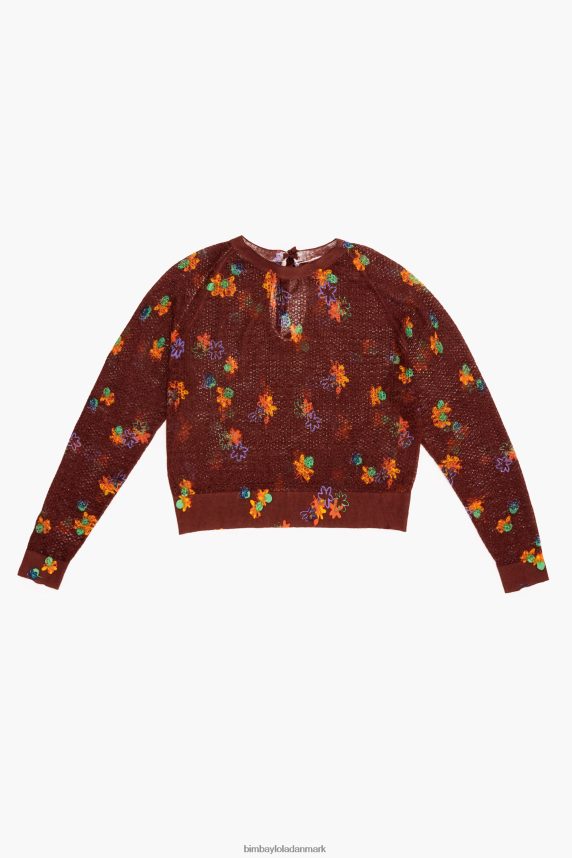 Bimba Y Lola spray blomster print hør sweater 46TD4J392Brun