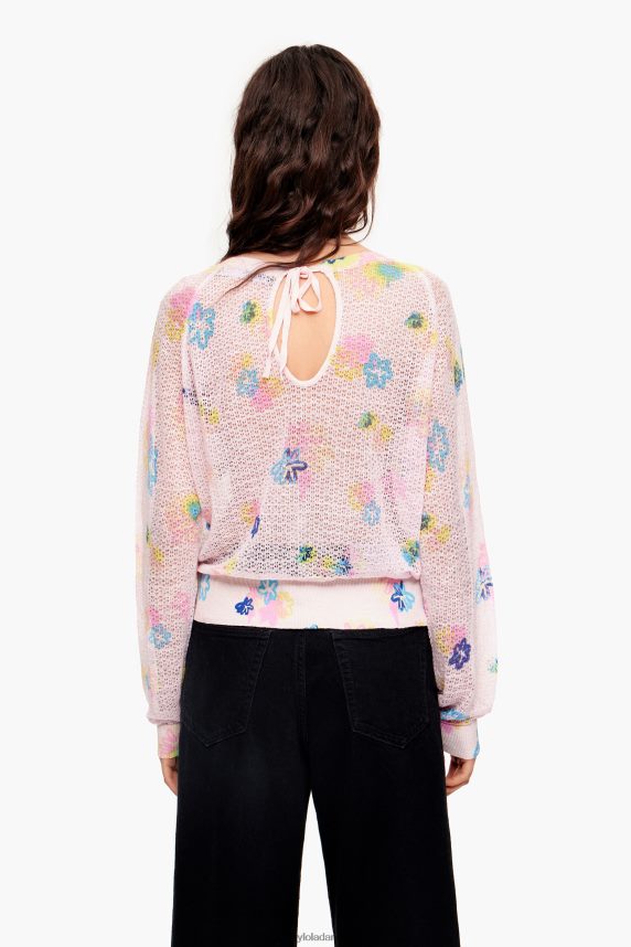 Bimba Y Lola spray blomster print hør sweater 46TD4J393lyserød