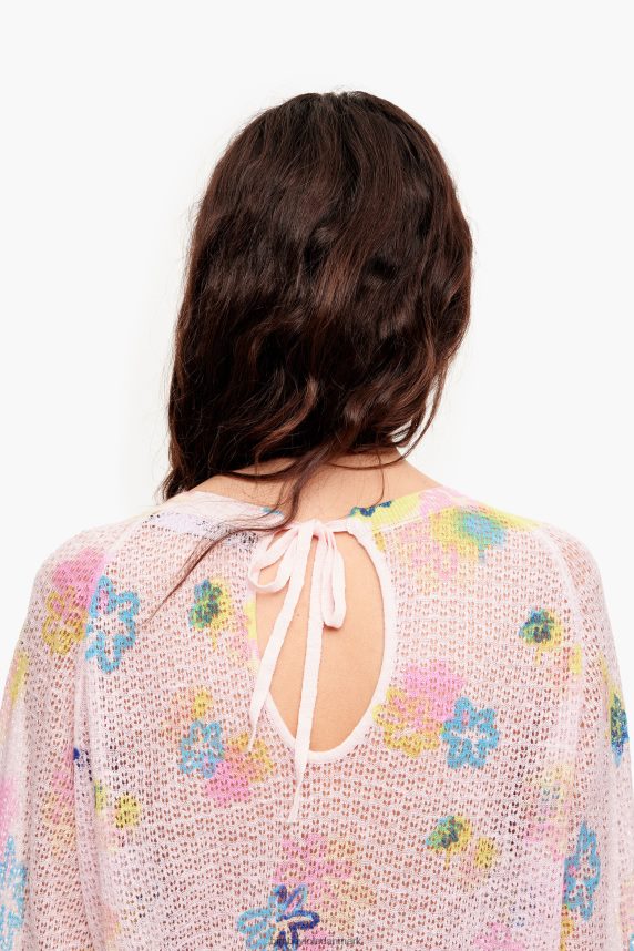 Bimba Y Lola spray blomster print hør sweater 46TD4J393lyserød