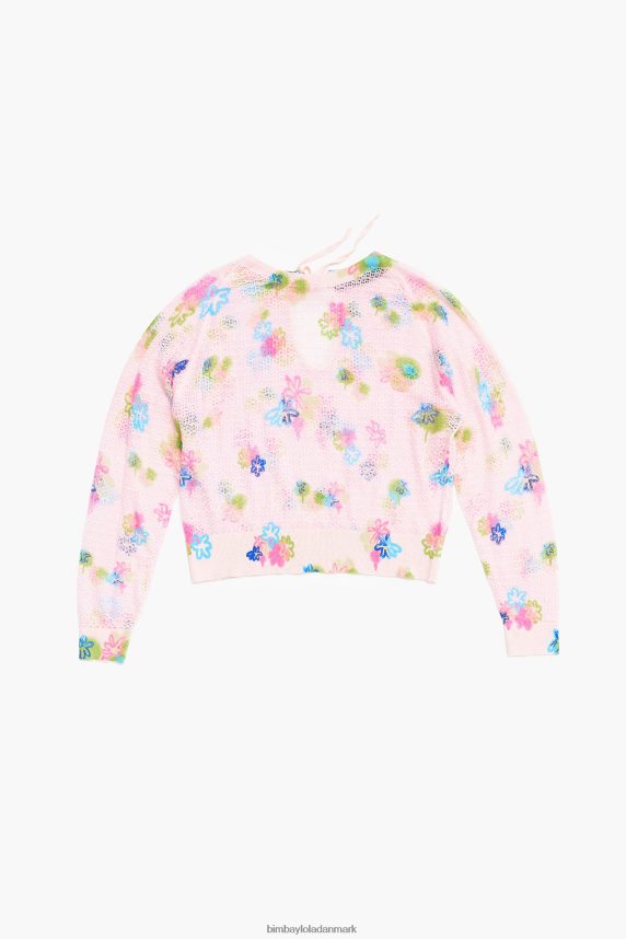 Bimba Y Lola spray blomster print hør sweater 46TD4J393lyserød