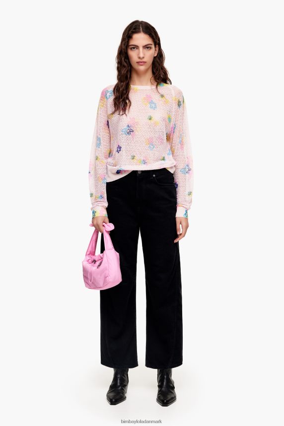 Bimba Y Lola spray blomster print hør sweater 46TD4J393lyserød