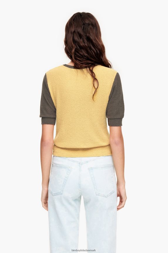 Bimba Y Lola tofarvet sweater i bomuld 46TD4J382gul