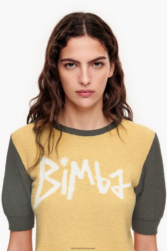 Bimba Y Lola tofarvet sweater i bomuld 46TD4J382gul