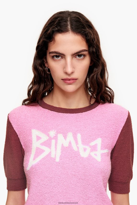 Bimba Y Lola tofarvet sweater i bomuld 46TD4J383lyserød