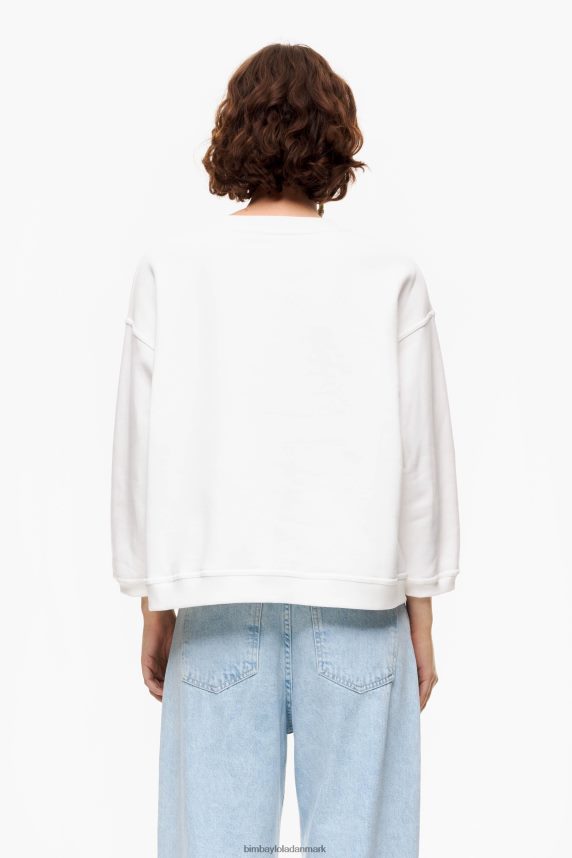 Bimba Y Lola sweatshirt med logotryk 46TD4J503elfenben