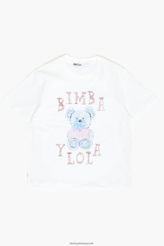 Bimba Y Lola bjørne-t-shirt med logo 46TD4J270elfenben