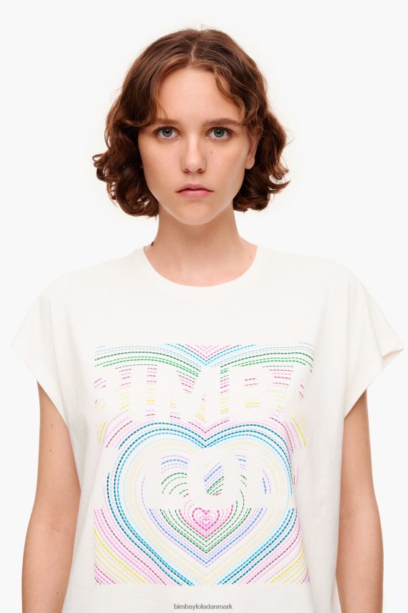Bimba Y Lola blyant logo t-shirt 46TD4J260elfenben
