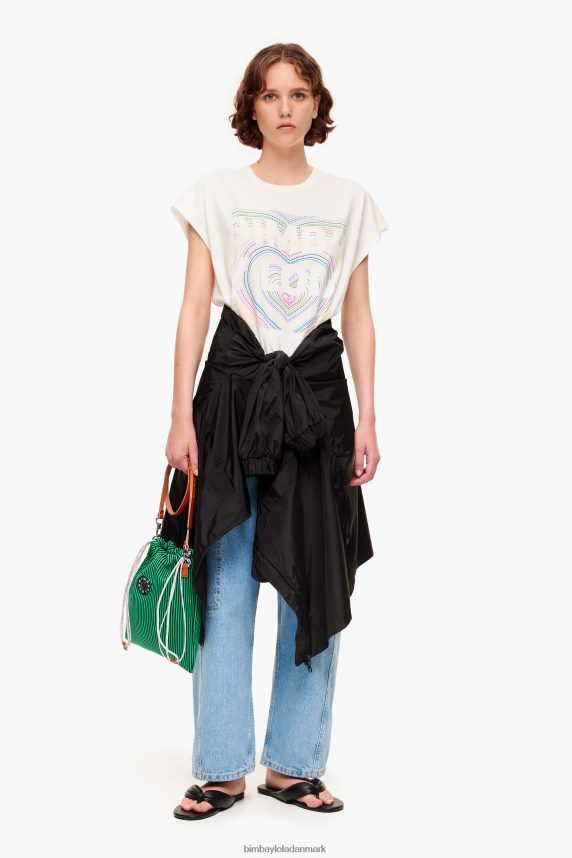 Bimba Y Lola blyant logo t-shirt 46TD4J260elfenben