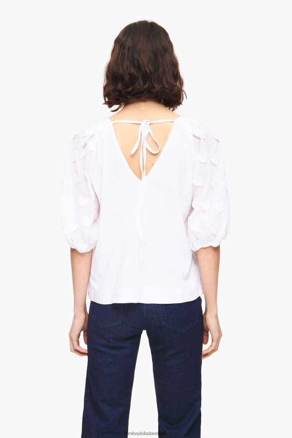 Bimba Y Lola dobbelt stof t-shirt 46TD4J285hvid