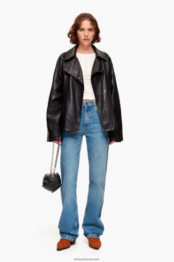 Bimba Y Lola figursyet t-shirt med tekstur 46TD4J312elfenben