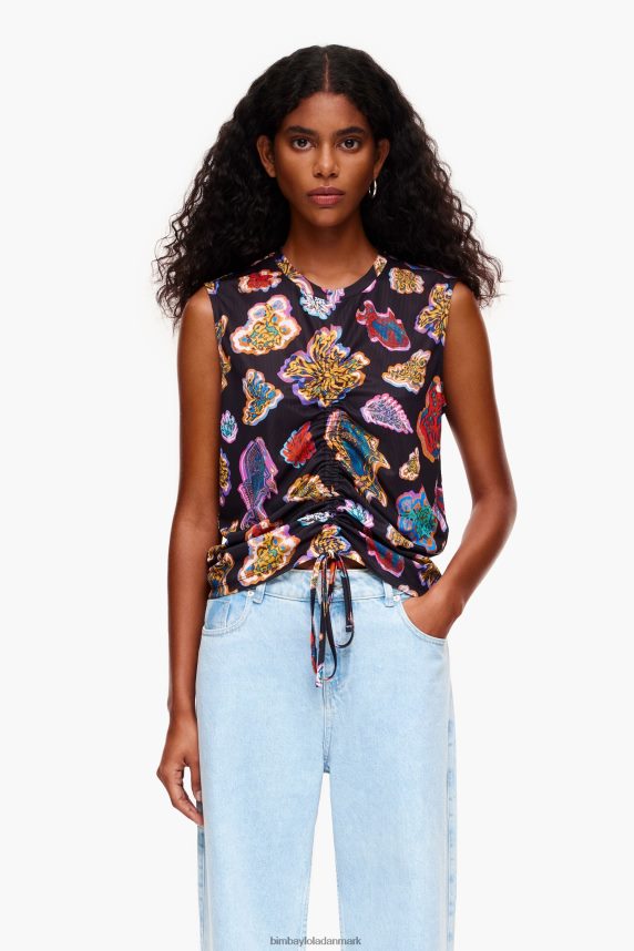 Bimba Y Lola fiske hav t-shirt 46TD4J262sort