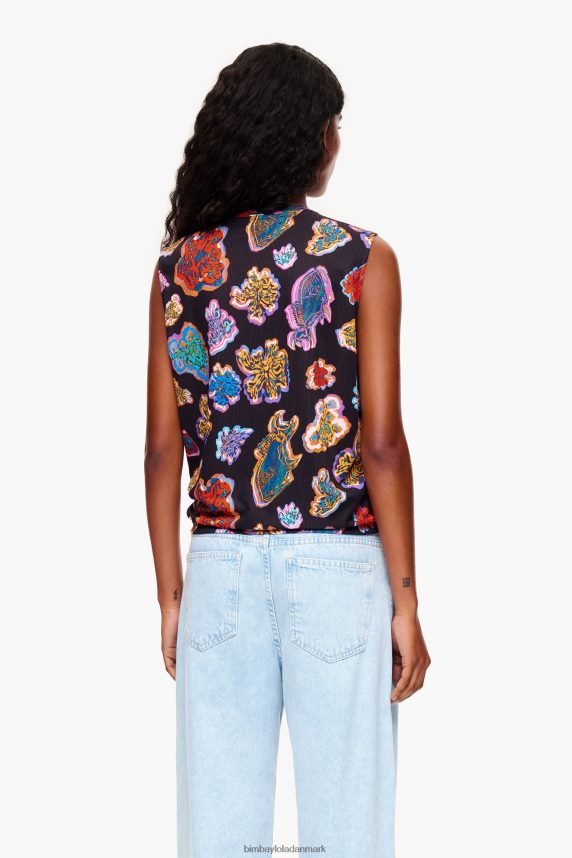 Bimba Y Lola fiske hav t-shirt 46TD4J262sort