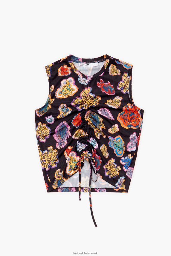 Bimba Y Lola fiske hav t-shirt 46TD4J262sort