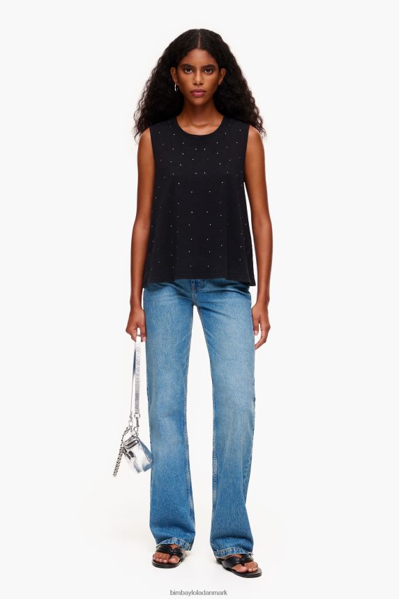 Bimba Y Lola flerfarvet sten t-shirt 46TD4J297sort