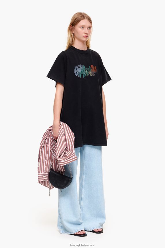 Bimba Y Lola flydende logo t-shirt 46TD4J281sort