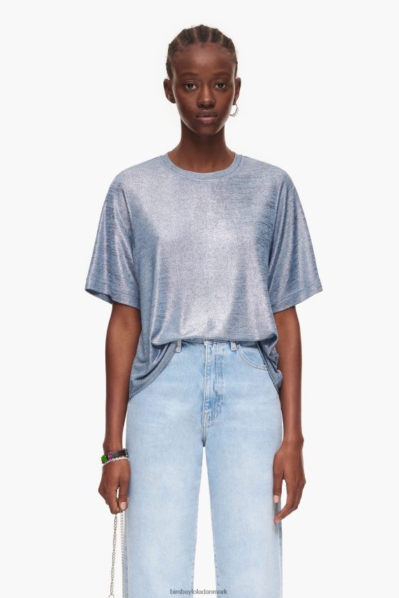 Bimba Y Lola folie t-shirt 46TD4J306flydende blå