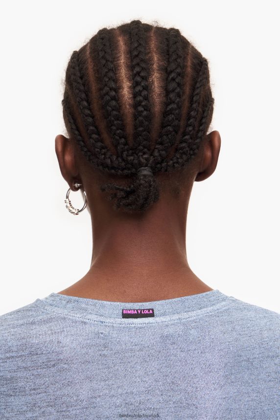 Bimba Y Lola folie t-shirt 46TD4J306flydende blå