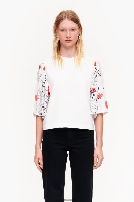 Bimba Y Lola hjerteprint dobbelt stof t-shirt 46TD4J282kaldenavn