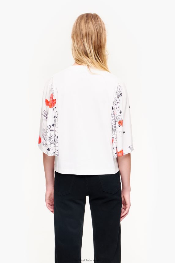 Bimba Y Lola hjerteprint dobbelt stof t-shirt 46TD4J282kaldenavn