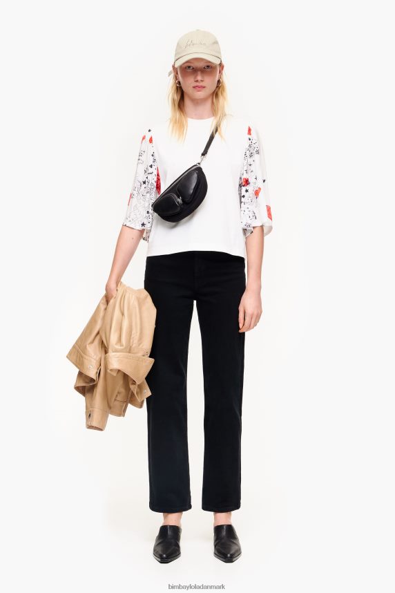 Bimba Y Lola hjerteprint dobbelt stof t-shirt 46TD4J282kaldenavn