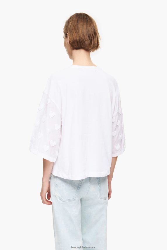 Bimba Y Lola hjerter bomuld t-shirt 46TD4J283hvid