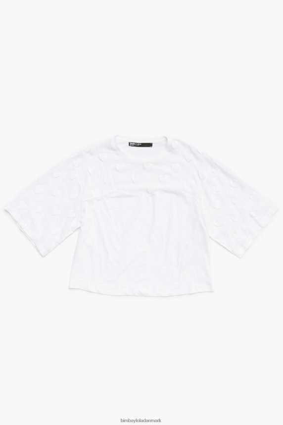 Bimba Y Lola hjerter bomuld t-shirt 46TD4J283hvid