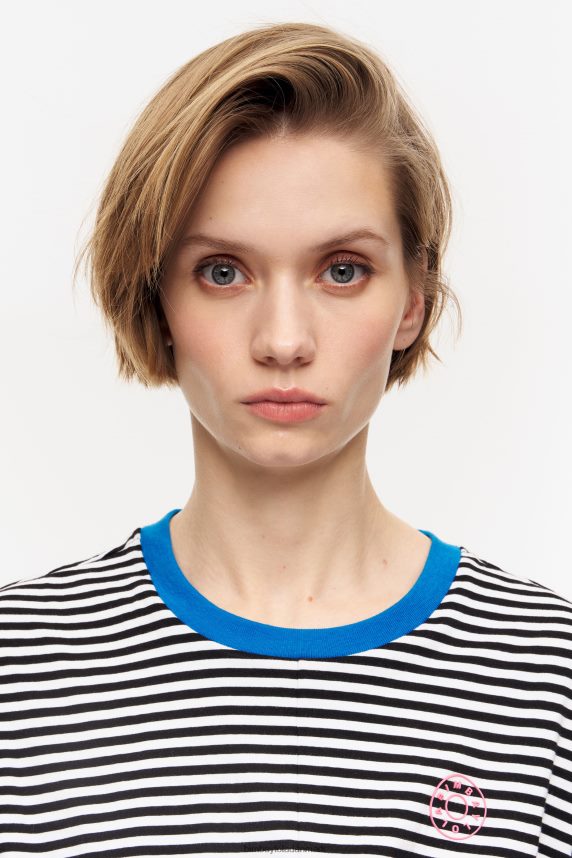 Bimba Y Lola knude boxy t-shirt 46TD4J320sort og hvid