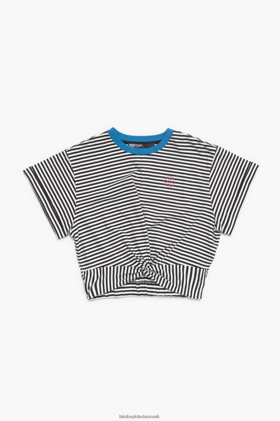 Bimba Y Lola knude boxy t-shirt 46TD4J320sort og hvid