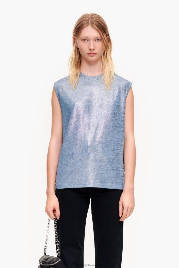 Bimba Y Lola kort flydende t-shirt 46TD4J309blå