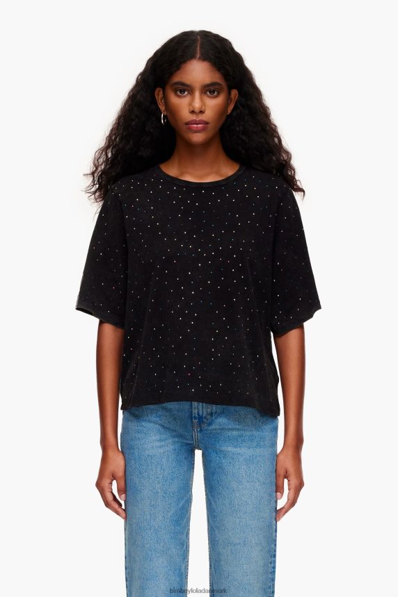 Bimba Y Lola multicolor stones boxy t-shirt 46TD4J296sort