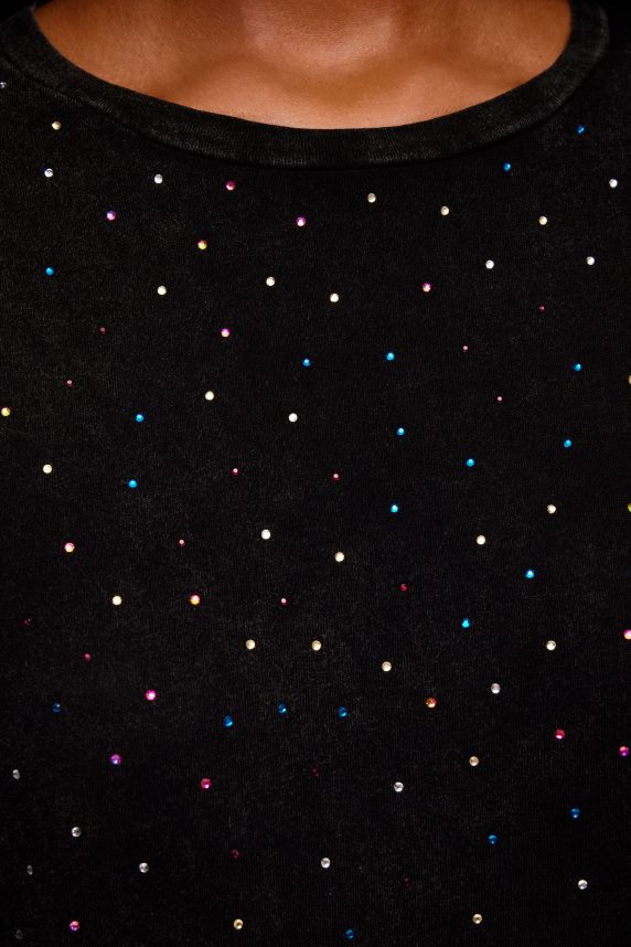 Bimba Y Lola multicolor stones boxy t-shirt 46TD4J296sort