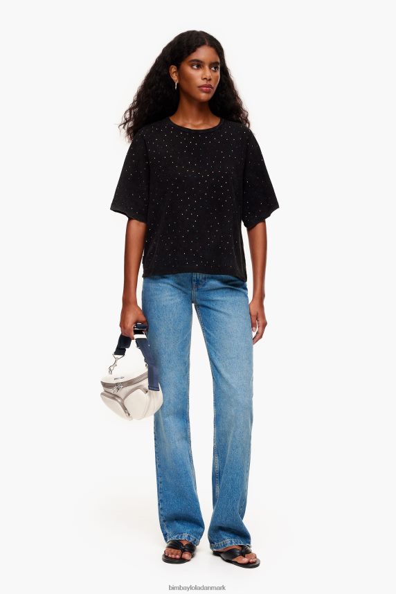 Bimba Y Lola multicolor stones boxy t-shirt 46TD4J296sort