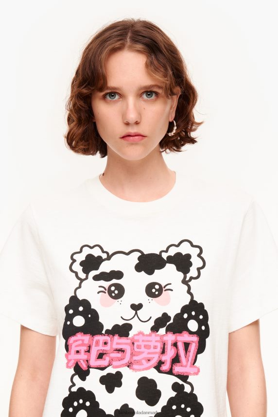 Bimba Y Lola pandabjørn t-shirt 46TD4J279hvid
