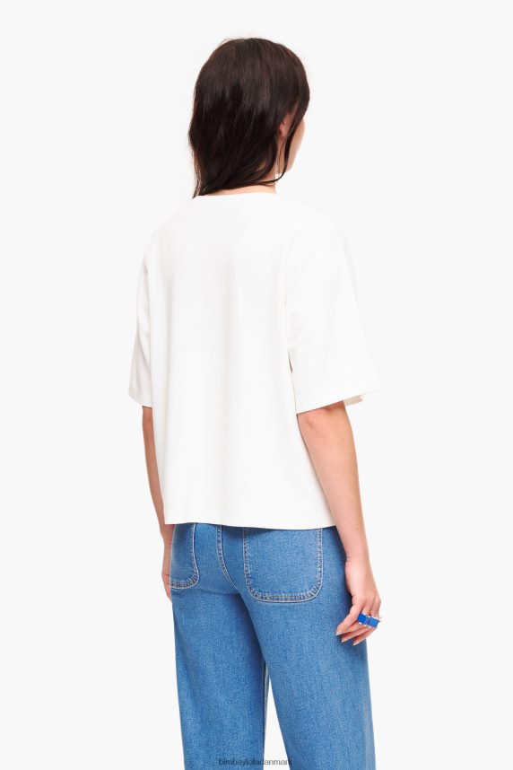 Bimba Y Lola ponte di roma kort t-shirt 46TD4J257elfenben