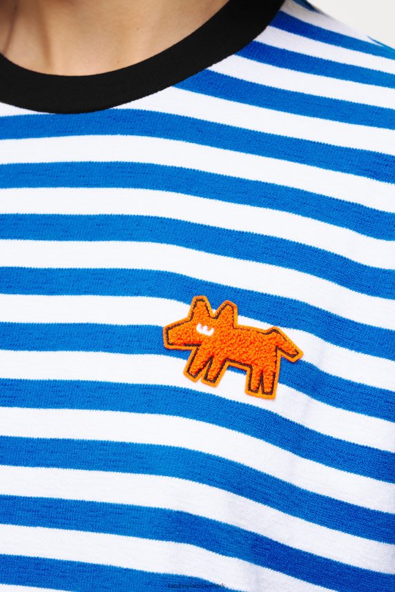 Bimba Y Lola stribet t-shirt 46TD4J253blå