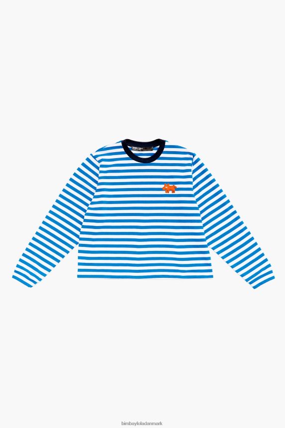 Bimba Y Lola stribet t-shirt 46TD4J253blå
