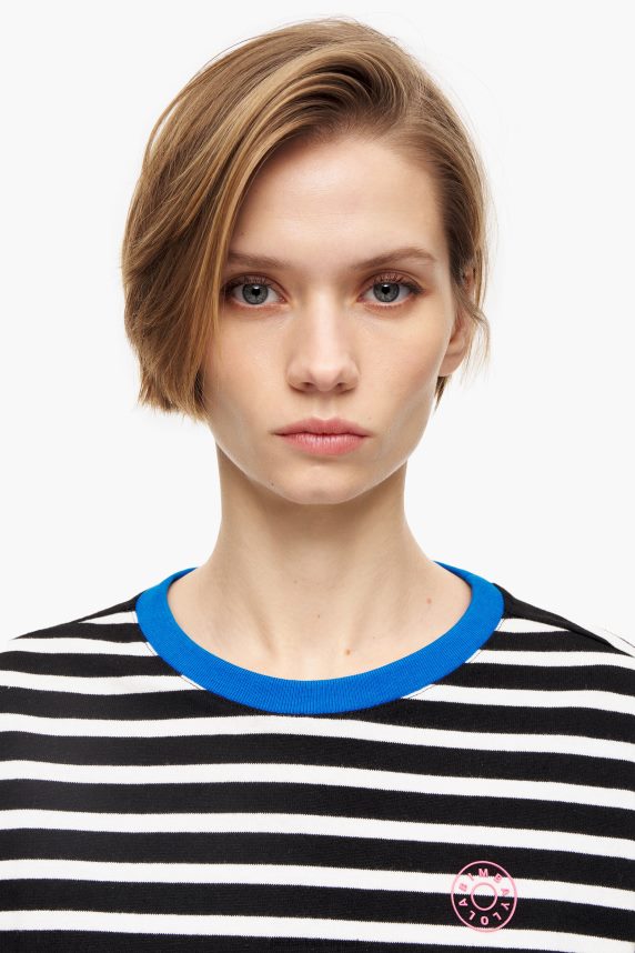 Bimba Y Lola stribet t-shirt i bomuld 46TD4J317sort