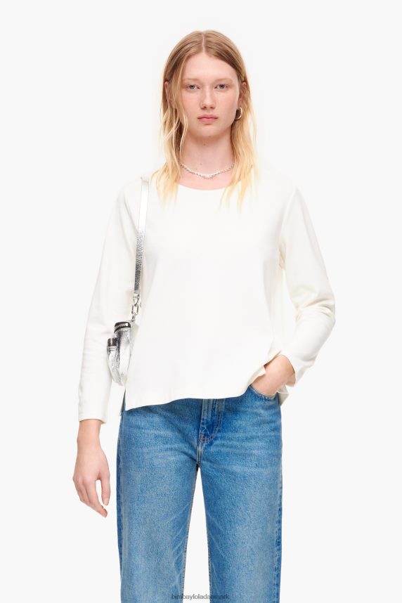 Bimba Y Lola strik t-shirt 46TD4J300hvid