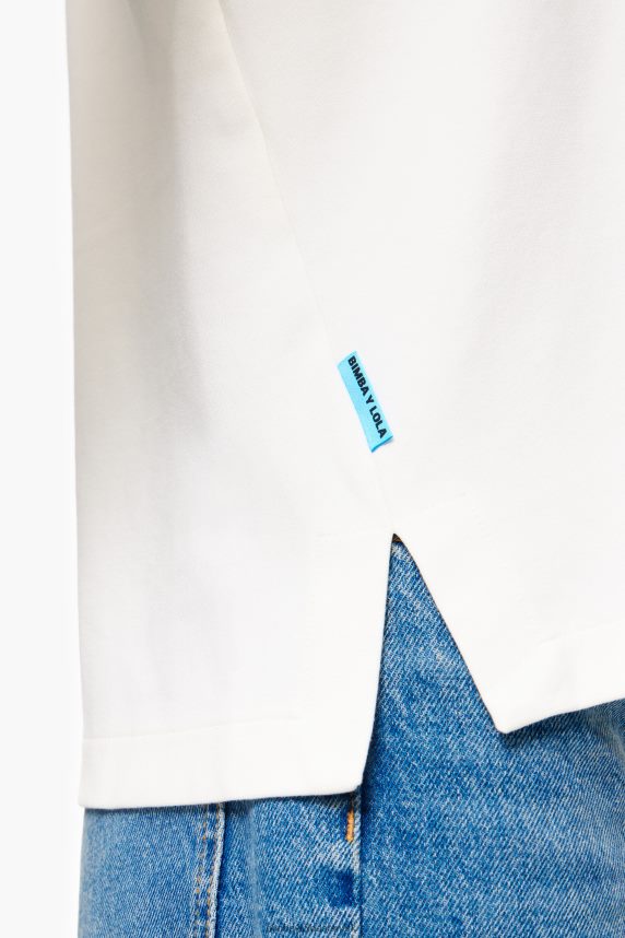 Bimba Y Lola strik t-shirt 46TD4J300hvid