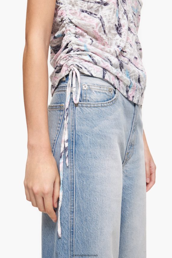 Bimba Y Lola t-shirt i bomuld med sommerfuglevingeprint 46TD4J303hvid