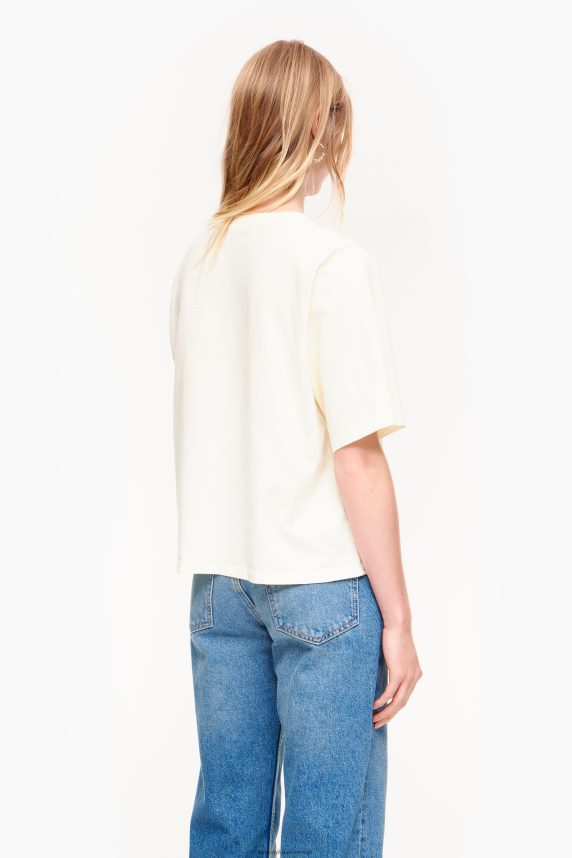 Bimba Y Lola t-shirt med bomuldsblomst med logo 46TD4J269vanilje